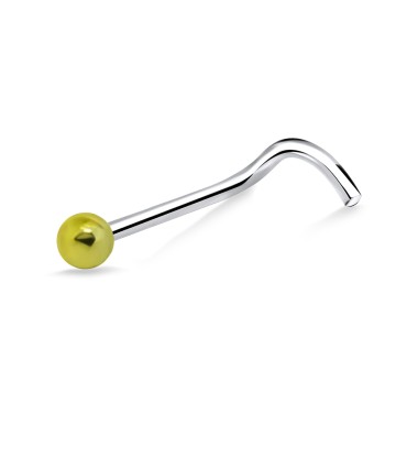 1.8 mm. Golden Ball Curved Nose Stud NSKB-844